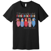 Delivering Cutest Firecrackers Funny L&D Nurse 4th Of Premium T-Shirt