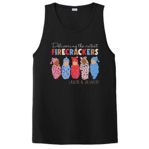 Delivering Cutest Firecrackers Funny L&D Nurse 4th Of PosiCharge Competitor Tank