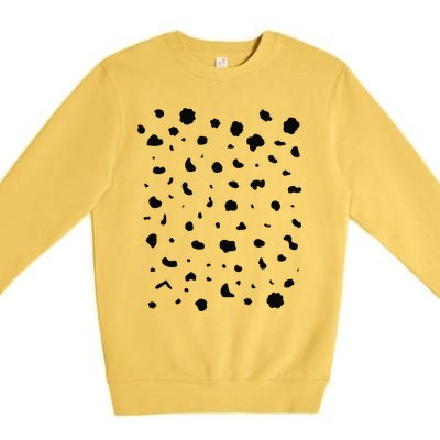 Dalmatian Costume Funny Halloween Party Dalmatian Dog Lovers Premium Crewneck Sweatshirt