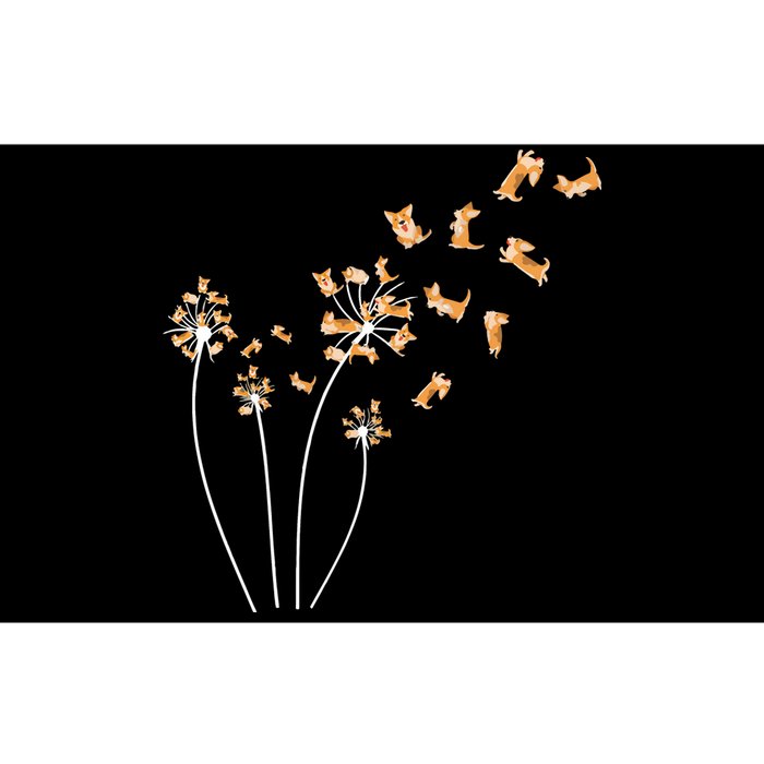 Dandelion Corgi Flower Cute Dog Lovers Bumper Sticker