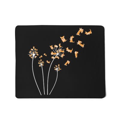 Dandelion Corgi Flower Cute Dog Lovers Mousepad