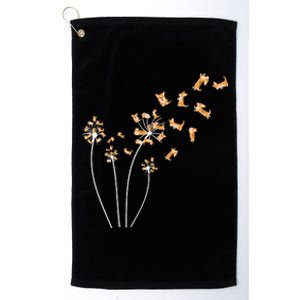 Dandelion Corgi Flower Cute Dog Lovers Platinum Collection Golf Towel