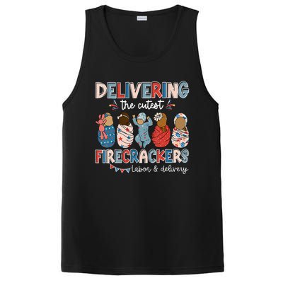 Delivering Cutest Firecracker Labor Delivery Nurse 4th July PosiCharge Competitor Tank