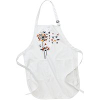 Dandelion Chicken Flower Floral Chicken Tree Lover Full-Length Apron With Pockets