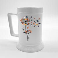 Dandelion Chicken Flower Floral Chicken Tree Lover Beer Stein