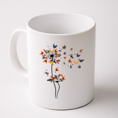 Dandelion Chicken Flower Floral Chicken Tree Lover Coffee Mug