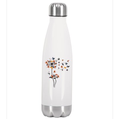 Dandelion Chicken Flower Floral Chicken Tree Lover Stainless Steel Insulated Water Bottle