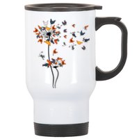 Dandelion Chicken Flower Floral Chicken Tree Lover Stainless Steel Travel Mug