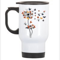 Dandelion Chicken Flower Floral Chicken Tree Lover Stainless Steel Travel Mug