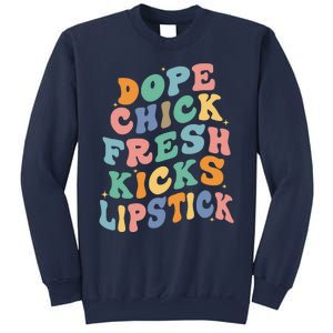 Dope Chick Fresh Kicks Lipstick Funny Sweatshirt