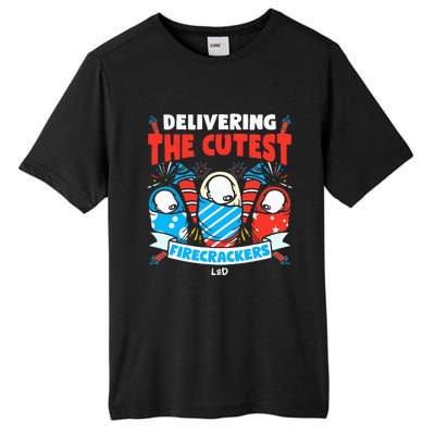 Delivering Cutest Firecrackers Funny L&D Nurse 4th of July Tall Fusion ChromaSoft Performance T-Shirt