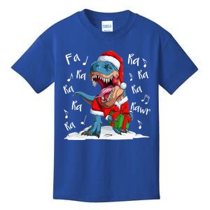 Dinosaur Christmas Fa Ra Ra Rawr Trex Santa Xmas Funny Gift Kids T-Shirt