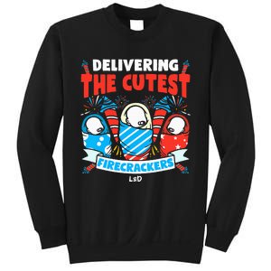 Delivering Cutest Firecrackers Funny L&D Nurse 4th of July Sweatshirt