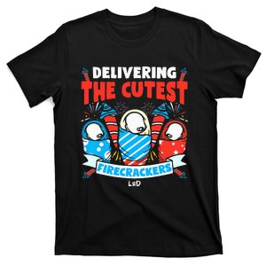 Delivering Cutest Firecrackers Funny L&D Nurse 4th of July T-Shirt