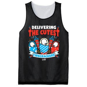 Delivering Cutest Firecrackers Funny L&D Nurse 4th of July Mesh Reversible Basketball Jersey Tank