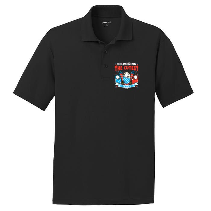 Delivering Cutest Firecrackers Funny L&D Nurse 4th of July PosiCharge RacerMesh Polo