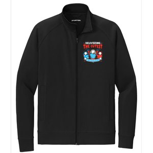 Delivering Cutest Firecrackers Funny L&D Nurse 4th of July Stretch Full-Zip Cadet Jacket