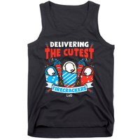 Delivering Cutest Firecrackers Funny L&D Nurse 4th of July Tank Top