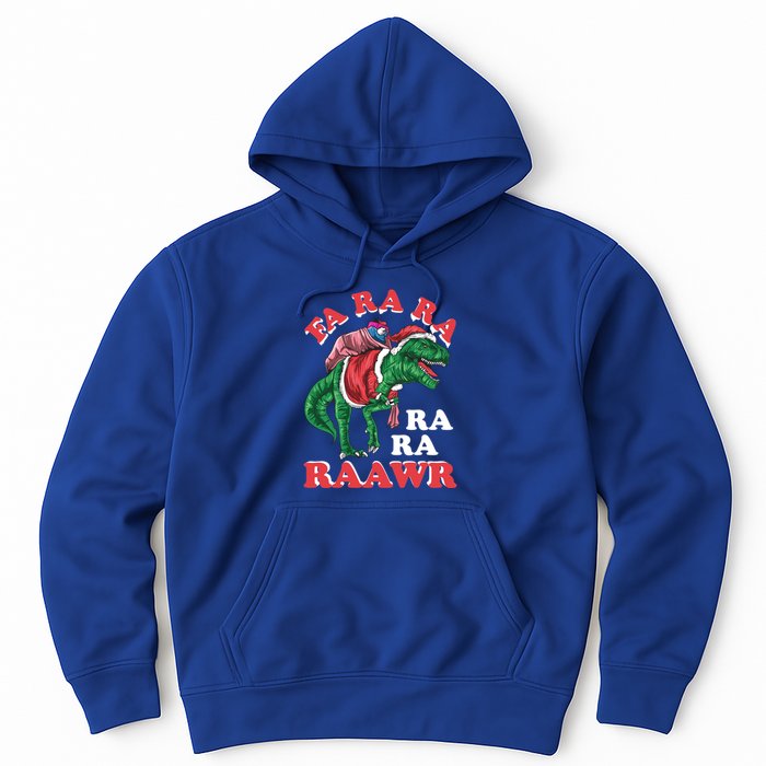 Dinosaur Christmas Fa Ra Rawr T Rex Santa Claus Gift Hoodie