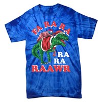 Dinosaur Christmas Fa Ra Rawr T Rex Santa Claus Gift Tie-Dye T-Shirt