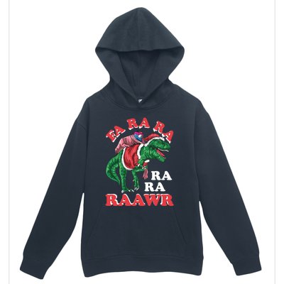 Dinosaur Christmas Fa Ra Rawr T Rex Santa Claus Gift Urban Pullover Hoodie