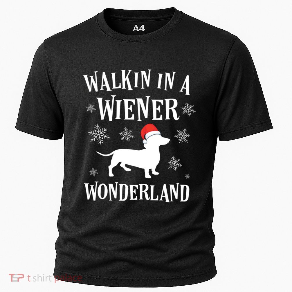 Dachshund Christmas Funny Doxie Wiener Wonderland Holiday Gift Performance Shirt