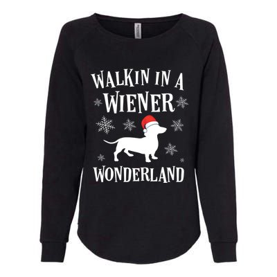 Dachshund Christmas Funny Doxie Wiener Wonderland Holiday Gift Womens California Wash Sweatshirt