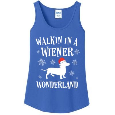 Dachshund Christmas Funny Doxie Wiener Wonderland Holiday Gift Ladies Essential Tank