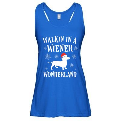 Dachshund Christmas Funny Doxie Wiener Wonderland Holiday Gift Ladies Essential Flowy Tank