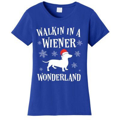 Dachshund Christmas Funny Doxie Wiener Wonderland Holiday Gift Women's T-Shirt