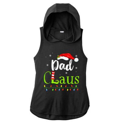 Dad Claus Family Santa Christmas Idea Matching Xmas Ladies PosiCharge Tri-Blend Wicking Draft Hoodie Tank