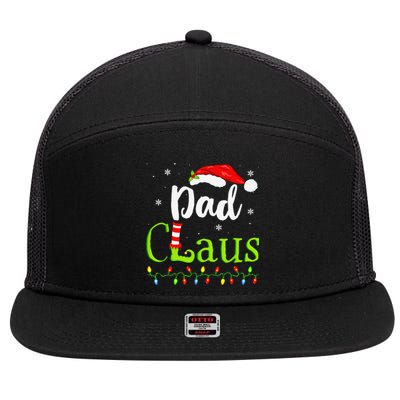 Dad Claus Family Santa Christmas Idea Matching Xmas 7 Panel Mesh Trucker Snapback Hat