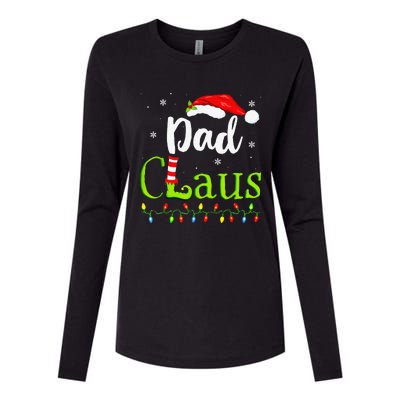 Dad Claus Family Santa Christmas Idea Matching Xmas Womens Cotton Relaxed Long Sleeve T-Shirt