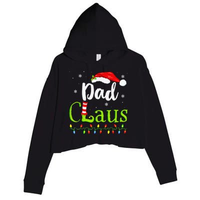 Dad Claus Family Santa Christmas Idea Matching Xmas Crop Fleece Hoodie