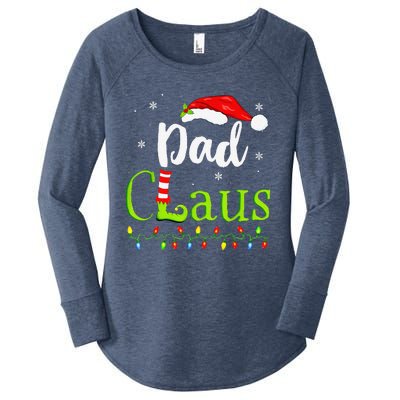 Dad Claus Family Santa Christmas Idea Matching Xmas Women's Perfect Tri Tunic Long Sleeve Shirt