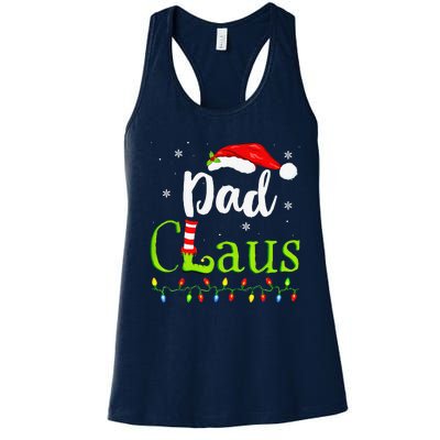 Dad Claus Family Santa Christmas Idea Matching Xmas Women's Racerback Tank