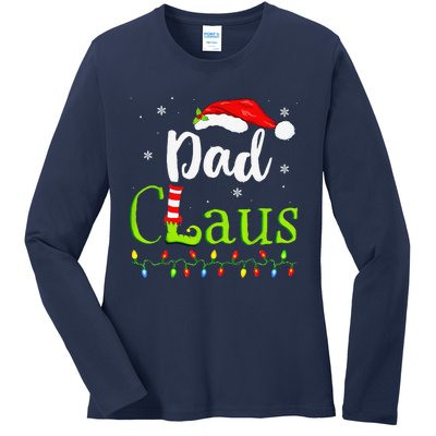 Dad Claus Family Santa Christmas Idea Matching Xmas Ladies Long Sleeve Shirt