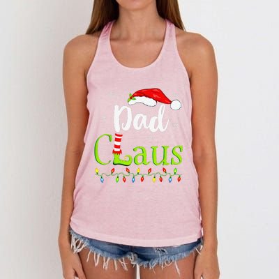 Dad Claus Family Santa Christmas Idea Matching Xmas Women's Knotted Racerback Tank