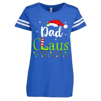 Dad Claus Family Santa Christmas Idea Matching Xmas Enza Ladies Jersey Football T-Shirt