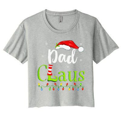 Dad Claus Family Santa Christmas Idea Matching Xmas Women's Crop Top Tee