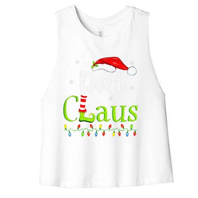 Dad Claus Family Santa Christmas Idea Matching Xmas Women's Racerback Cropped Tank