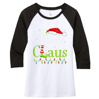 Dad Claus Family Santa Christmas Idea Matching Xmas Women's Tri-Blend 3/4-Sleeve Raglan Shirt