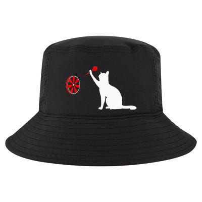 Darts Cat Funny Dart Throwing Cat Dart And Cat Lover Cool Comfort Performance Bucket Hat