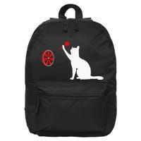 Darts Cat Funny Dart Throwing Cat Dart And Cat Lover 16 in Basic Backpack