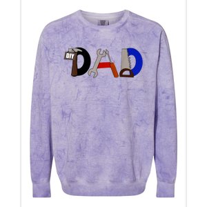 Dad Can Fix Anything Colorblast Crewneck Sweatshirt