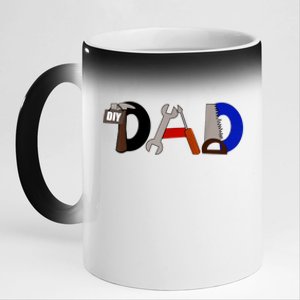 Dad Can Fix Anything 11oz Black Color Changing Mug