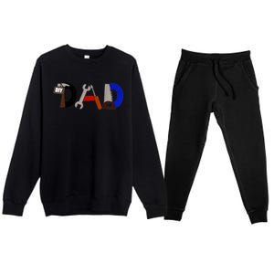 Dad Can Fix Anything Premium Crewneck Sweatsuit Set