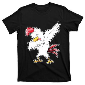 Dabbing Chicken Farmer Farm Boy Girl Dab Funny Farming T-Shirt