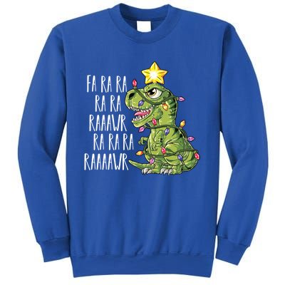 Dinosaur Christmas Gift Fa Ra Ra Rawr Tree Rex Xmas Gift Sweatshirt