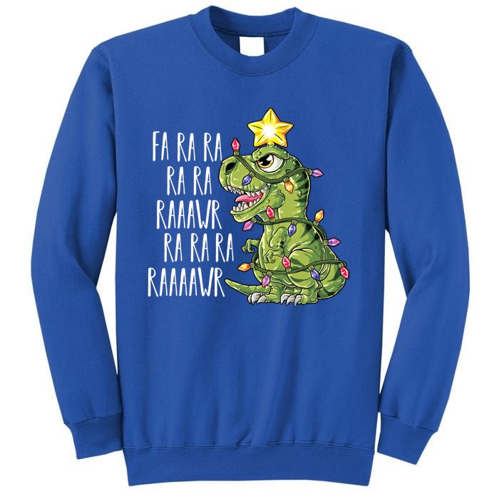 Dinosaur Christmas Gift Fa Ra Ra Rawr Tree Rex Xmas Gift Sweatshirt